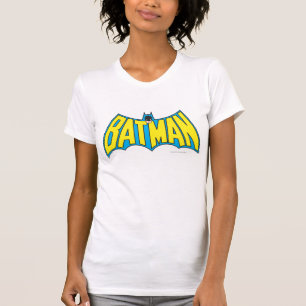 Batman Vintages Gelbblau-Logo T-Shirt