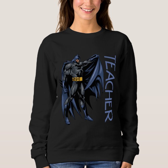 Batman Vollfarben Seitenlehrer Sweatshirt (Vorderseite)