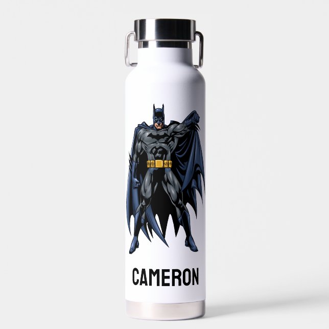 Batman Vollfarbenfront | Name hinzufügen Trinkflasche (Vorne)