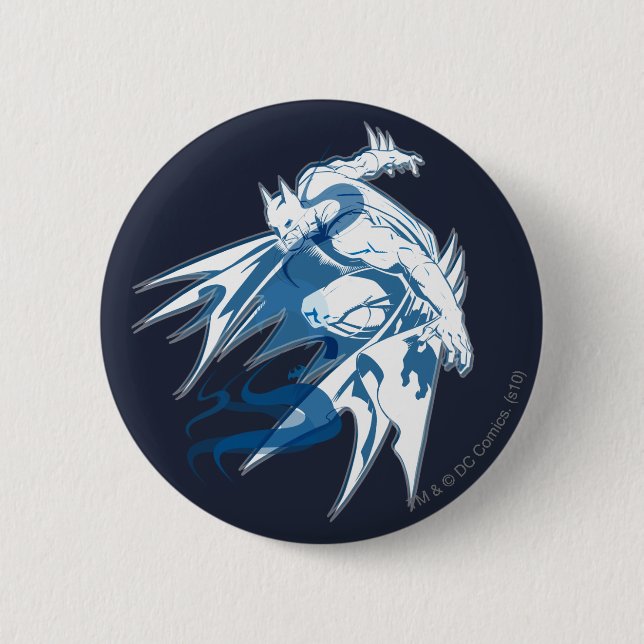 Batman Water Tonal Collage Button (Vorderseite)