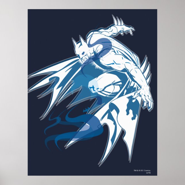 Batman Water Tonal Collage Poster (Vorne)