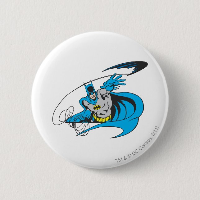 Batman wirft Batarang 3 Button (Vorderseite)