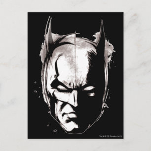 Batman Zeichnete Face Postkarte