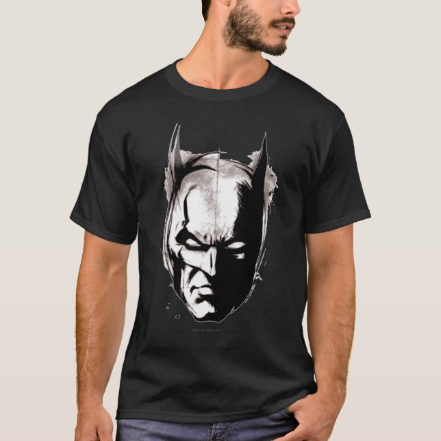 Batman Zeichnete Face T-Shirt (Vorderseite)