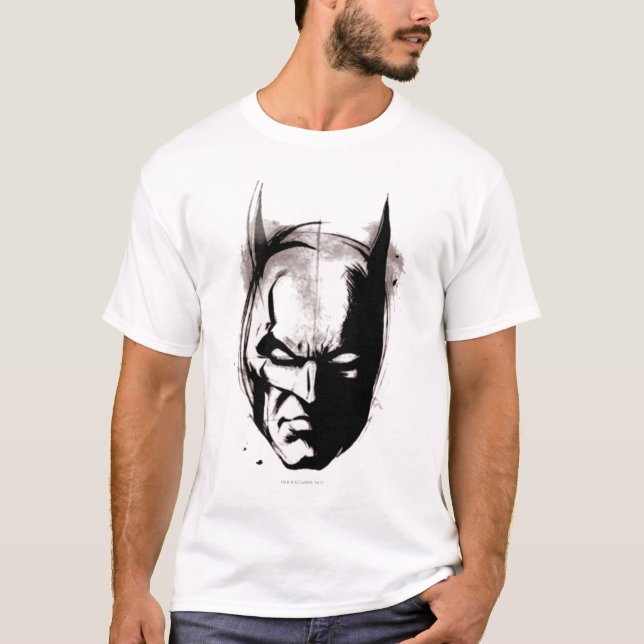 Batman Zeichnete Face T-Shirt (Vorderseite)