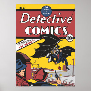 Batmans erste Erscheinung Vintage Poster
