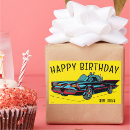 Batmobile | Happy Birthday Rechteckiger Aufkleber