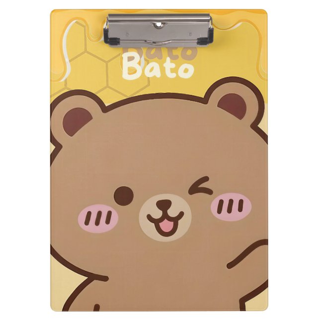 "Bato Bato" Honey Bear Spiral  Klemmbrett (Vorderseite)
