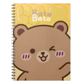 "Bato Bato" Honey Bear Spiral Notebook  Notizblock