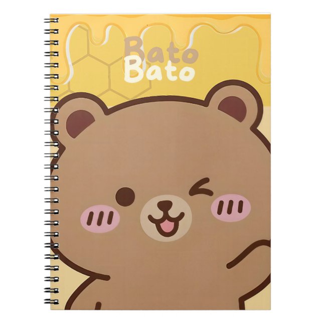 "Bato Bato" Honey Bear Spiral Notebook  Notizblock (Vorderseite)