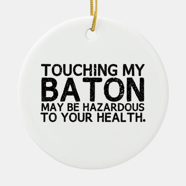 Baton Hazard Drum Major Marching Band Keramikornament (Vorne)