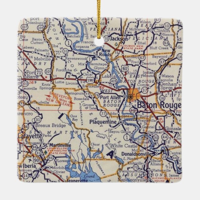 Baton Rouge and Lafayette Christmas Ornament (Rückseite)