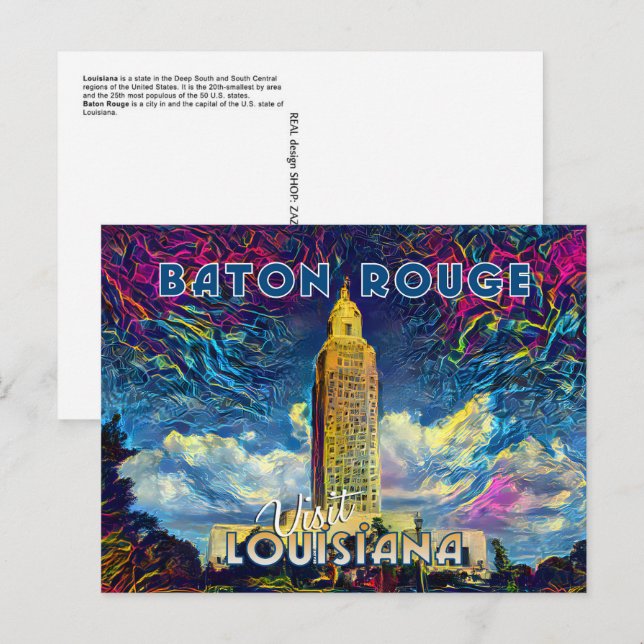 Baton Rouge, Besuch Louisiana... Postkarte (Vorne/Hinten)