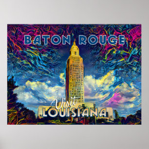 Baton Rouge, Besuchen Sie Louisiana... Poster