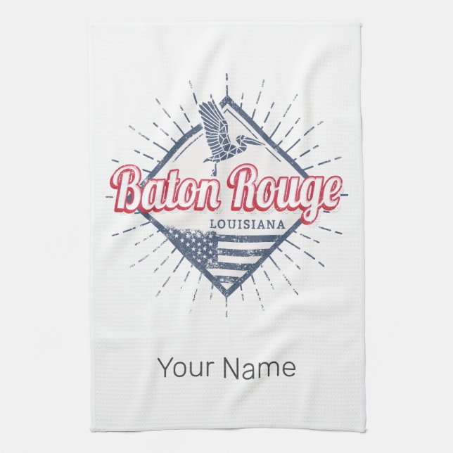 Baton Rouge City Louisiana Vereinigte Staaten USA Geschirrtuch (Vertikal)