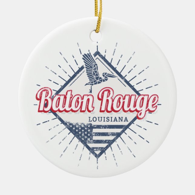 Baton Rouge City Louisiana Vereinigte Staaten USA Keramik Ornament (Vorne)