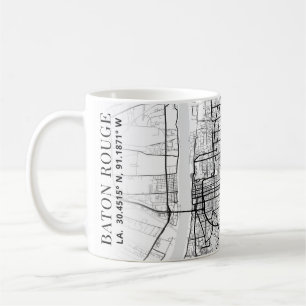 Baton Rouge City Map Tasse des Kaffees