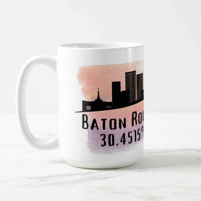 Baton Rouge LA City Skyline Kaffeetasse (Links)
