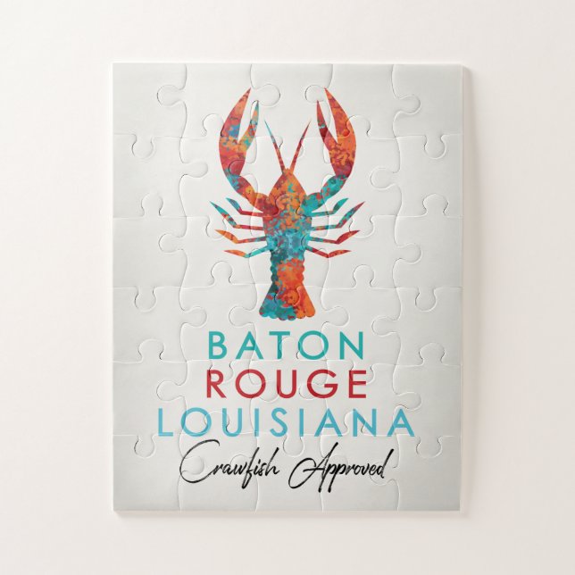 Baton Rouge Louisiana Crawfish Bright Puzzle (Vertikal)