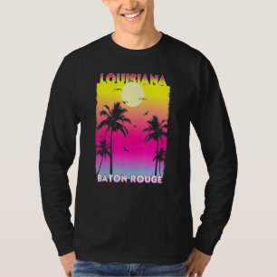 Baton Rouge Louisiana La Summer Vintag Sunset T-Shirt