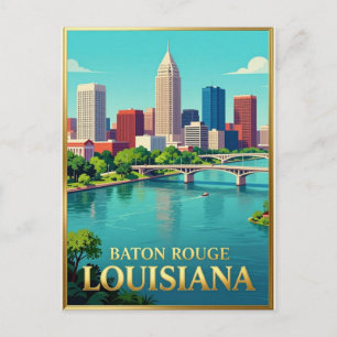 Baton Rouge Louisiana Mississippi Flusslandschaft Postkarte