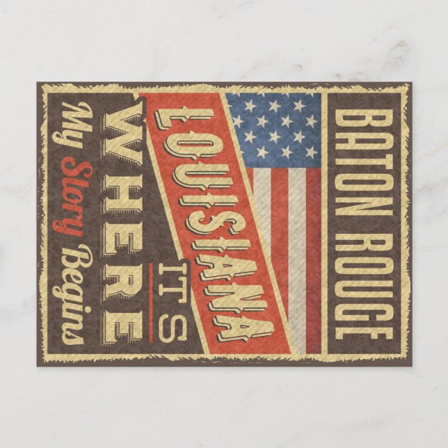 Baton Rouge Louisiana Postkarte (Vorderseite)