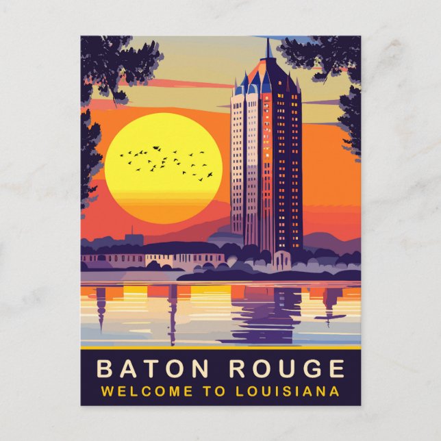 Baton Rouge, Louisiana, Reisen Postkarte (Vorderseite)