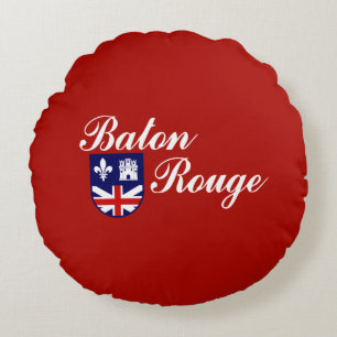 Baton Rouge (Louisiana) Stadtflagge Rundes Kissen