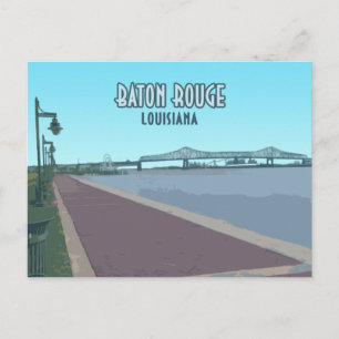 Baton Rouge Mississippi River Louisiana Postkarte