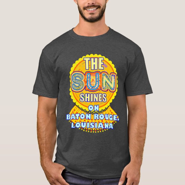 Baton Rouge Sun Shines Artful Sunshine Oversified T-Shirt (Vorderseite)