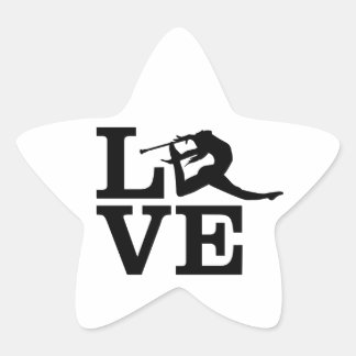 Baton Twirler Liebe Typografie Sticker