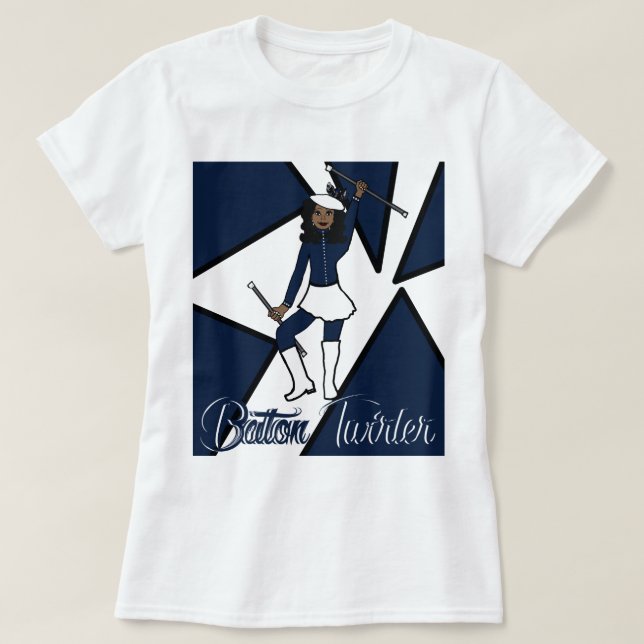 Baton Twirler T - Shirt / Marine (Design vorne)