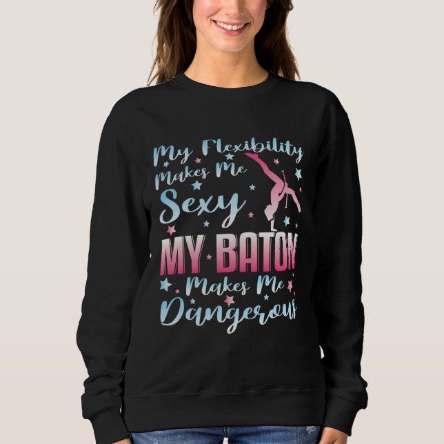 Baton Twirling Baton Twirler Teen Girls Sweatshirt (Vorderseite)