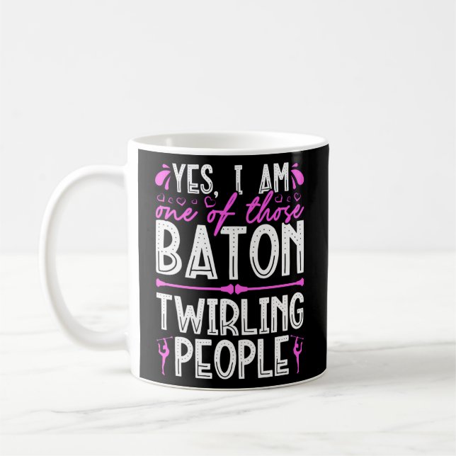 Baton Twirling People Twirler Majorette Dance Gymn Kaffeetasse (Links)