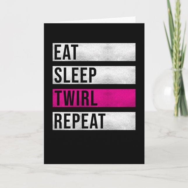 Baton Twirling Spruch Sport Twirl Karte (Vorderseite)