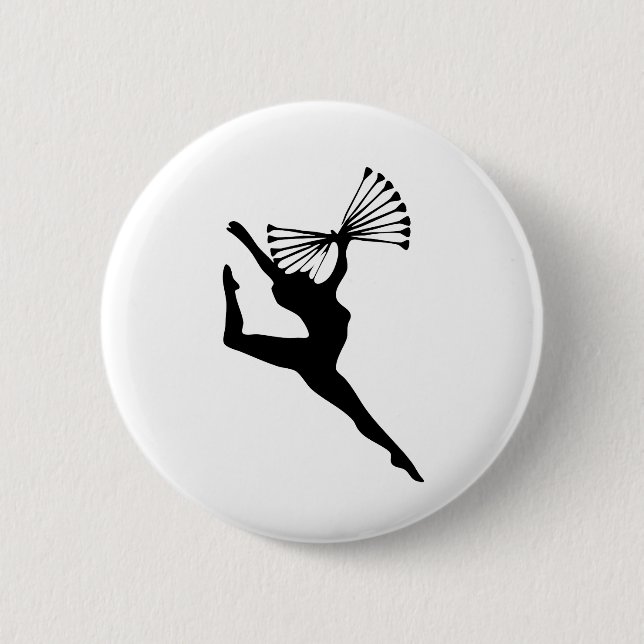 Baton Twirling Tance Button (Vorderseite)
