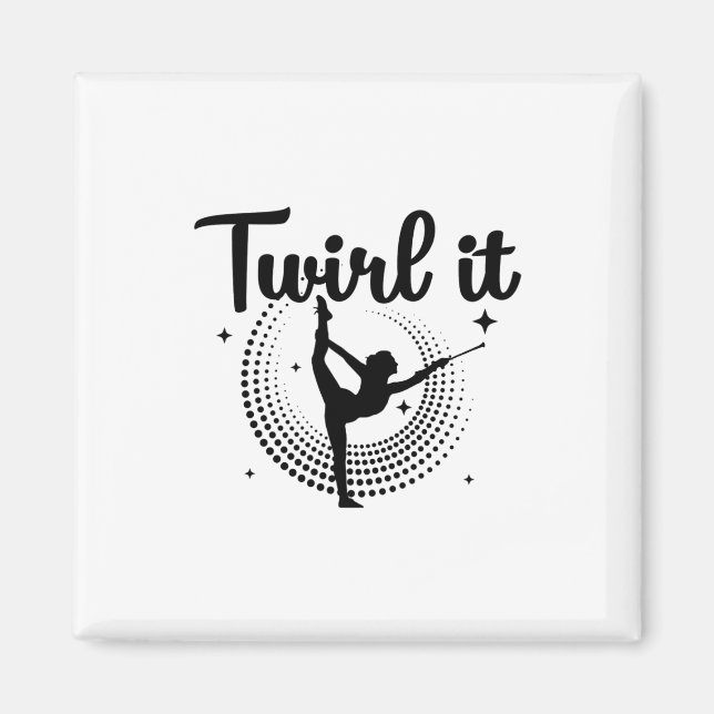 Baton Twirling| Tanzgeschenk für Majoret Magnet (Vorne)