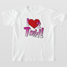 Baton wirlers, Liebe wirbelnd T - Shirt