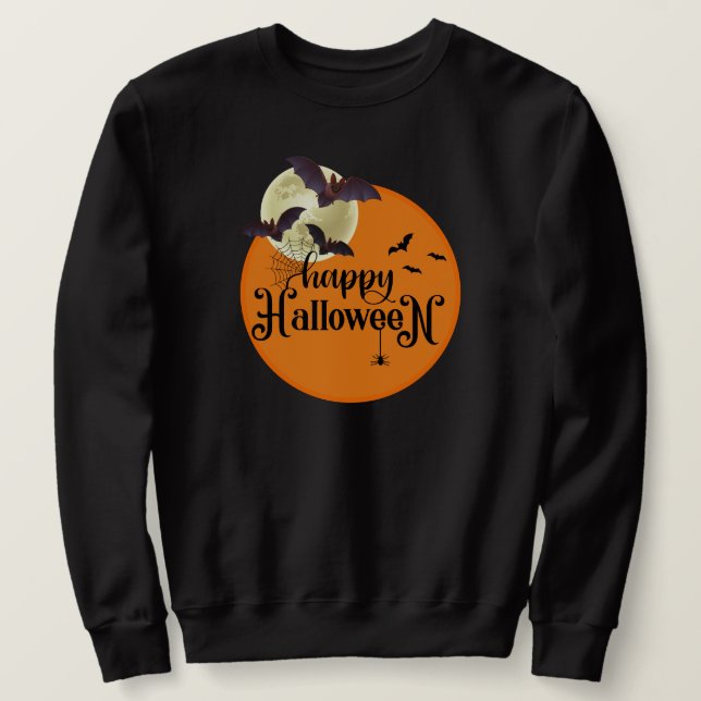 Bats Happy Halloween Halloween Unisex Sweatshirt (Design vorne)
