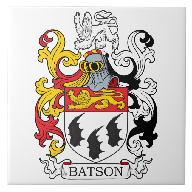 Batson Familienwappen Fliese (Vorderseite)
