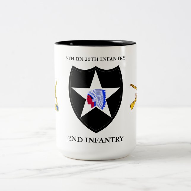 BATTALION 20. INFANTRY 2. INFANTRY DIV  ZWEIFARBIGE TASSE (Mittel)