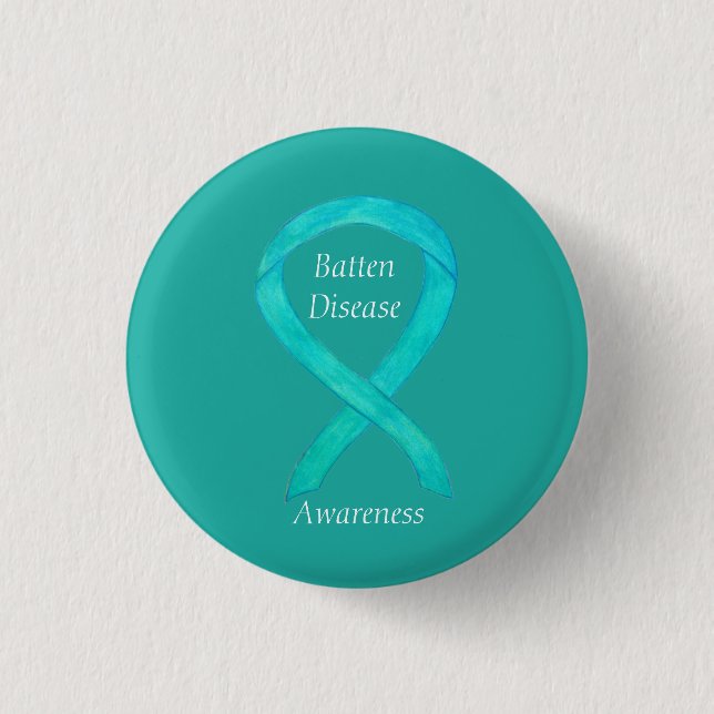 Batten Disease Awareness Ribbon Art Button (Vorderseite)