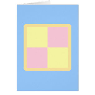 Battenburg Kuchen. Rosa und Gelb