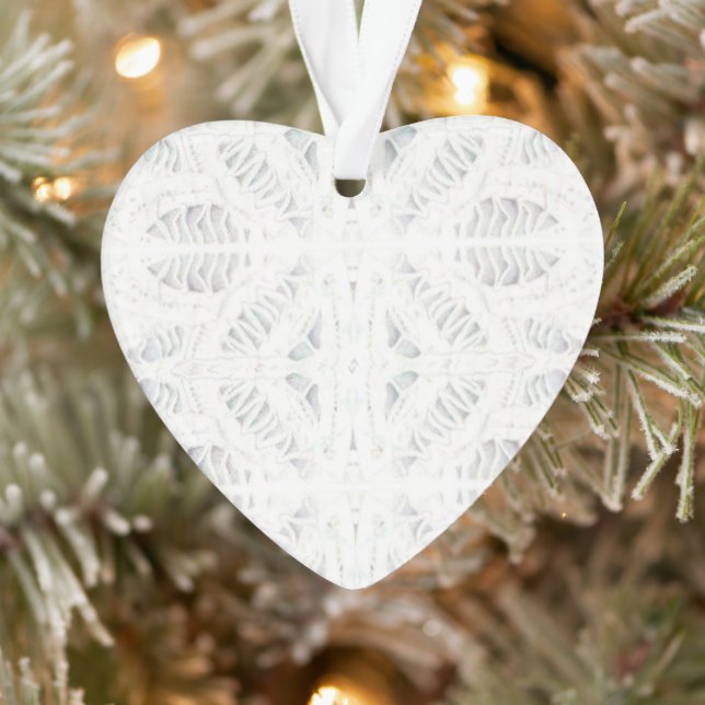 BATTENBURG LACE Acrylic Heart Ornament (Baum)