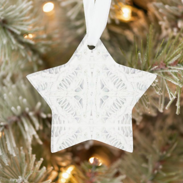 BATTENBURG LACE Acrylic Star Ornament (Baum)
