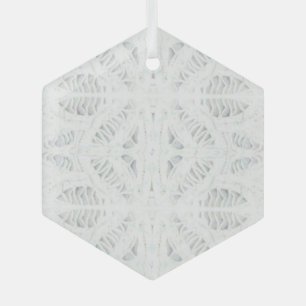 BATTENBURG LACE Glas Hexagon Ornament Ornament Aus Glas
