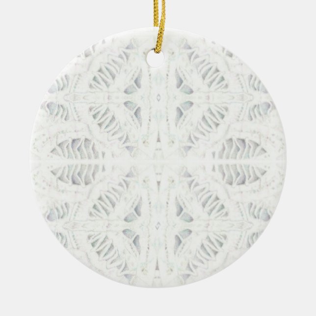 BATTENBURG LACE Keramik Circle Ornament (Vorne)