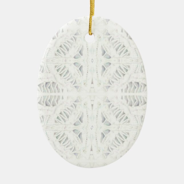 BATTENBURG LACE Keramik Oval Jazz Keramik Ornament (Vorne)