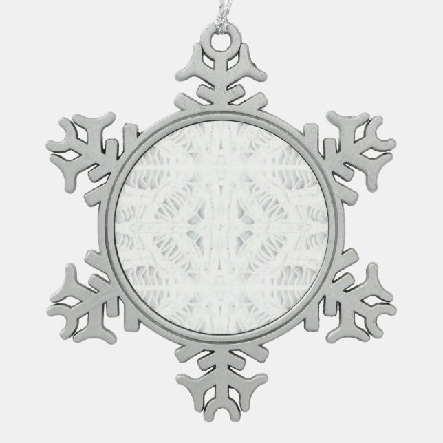 BATTENBURG LACE Pewter Snowflake Ornament (Vorderseite)