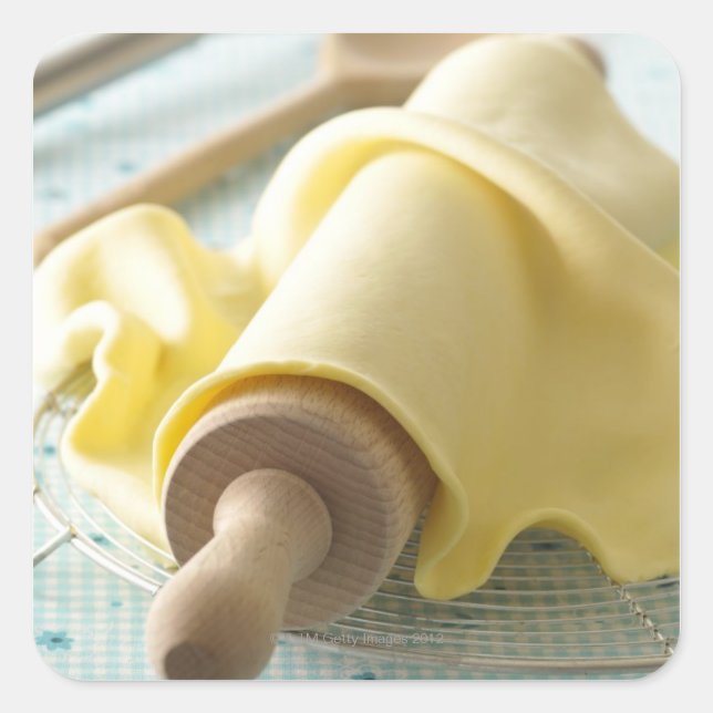 Batter für den Test Quadratischer Aufkleber (Vorderseite)